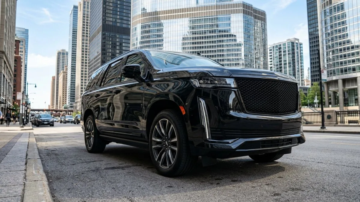 Cadillac Escalade for Schaumburg limo service to O'Hare