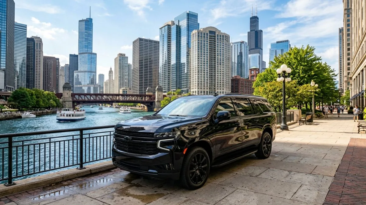 Chevrolet Suburban for Orland Park limo service to O'Hare