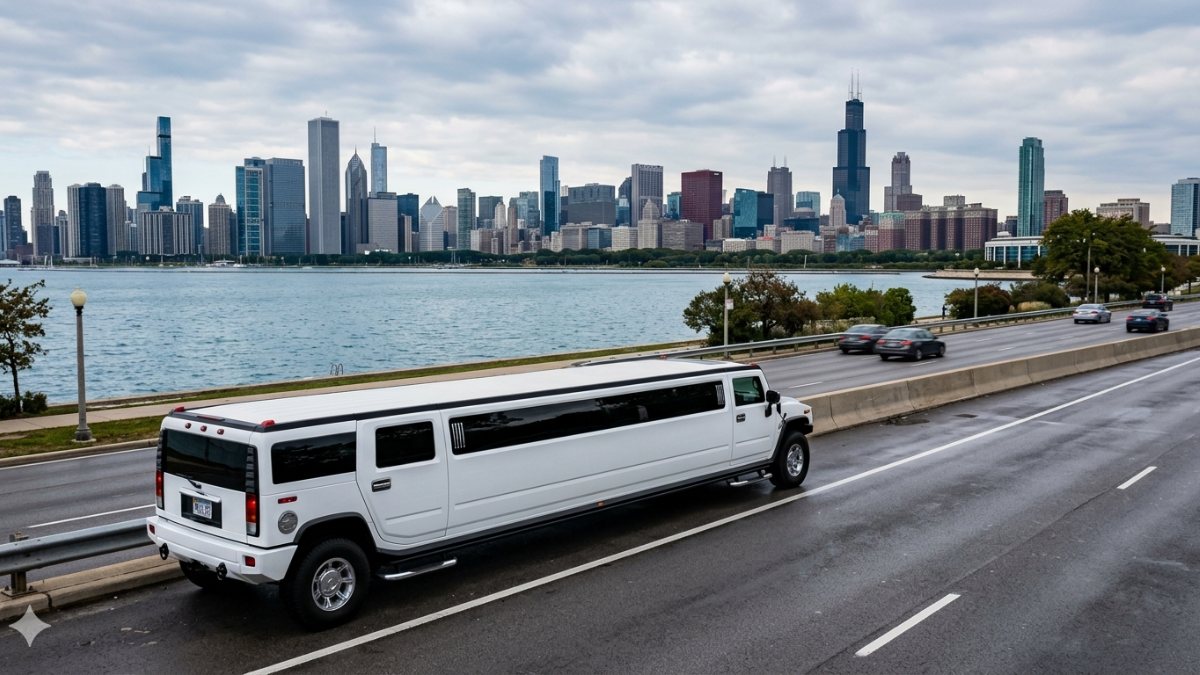 Stretch Hummer limousine - profile