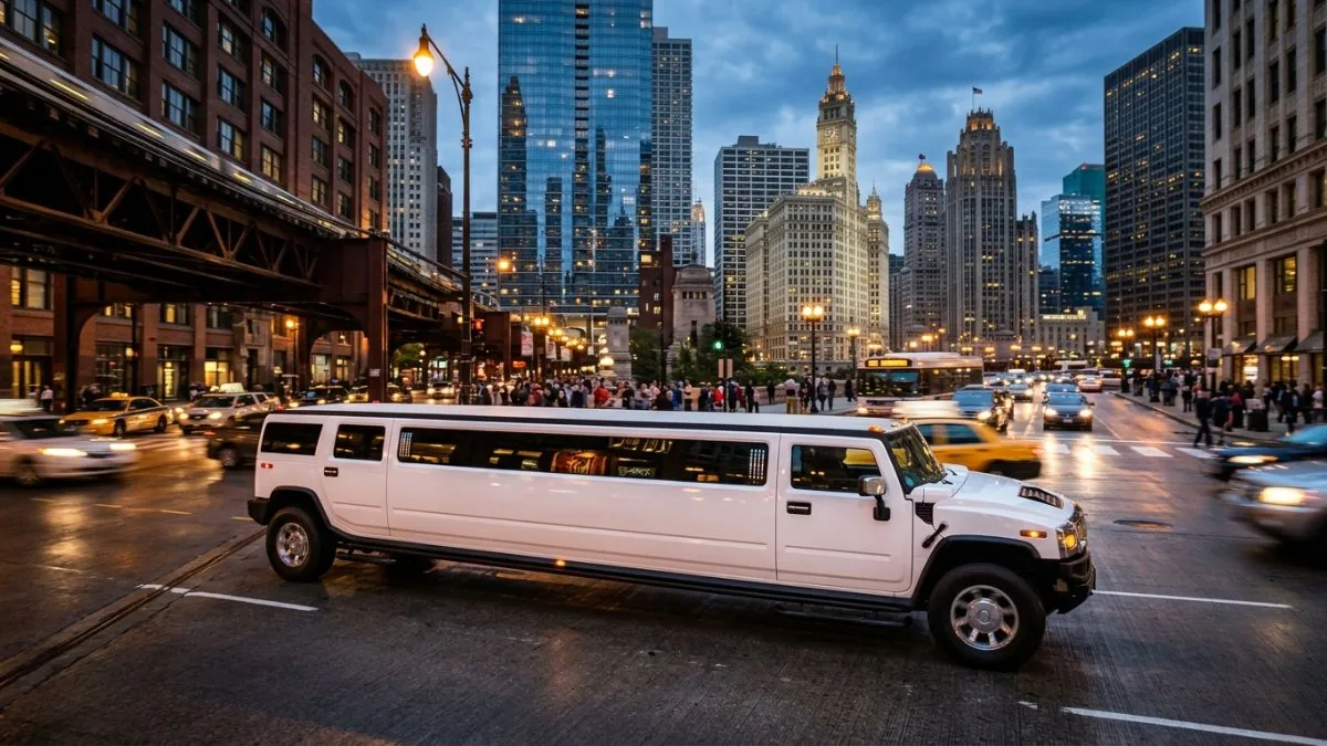 Stretch Hummer limo in Chicago