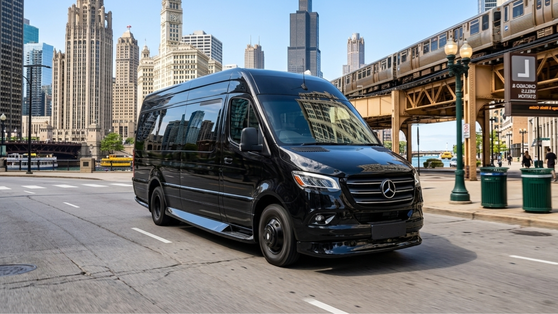 Jet-style Mercedes-Benz Sprinter — exterior with jet door