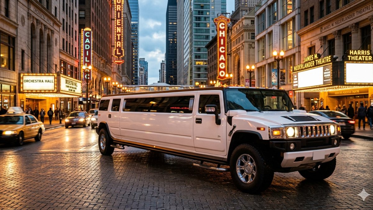 Stretch Hummer limousine - interior lighting