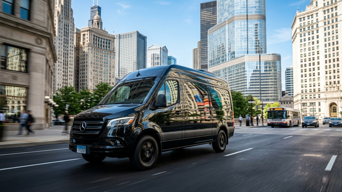 Mercedes-Benz Sprinter van for Northbrook group airport transfers