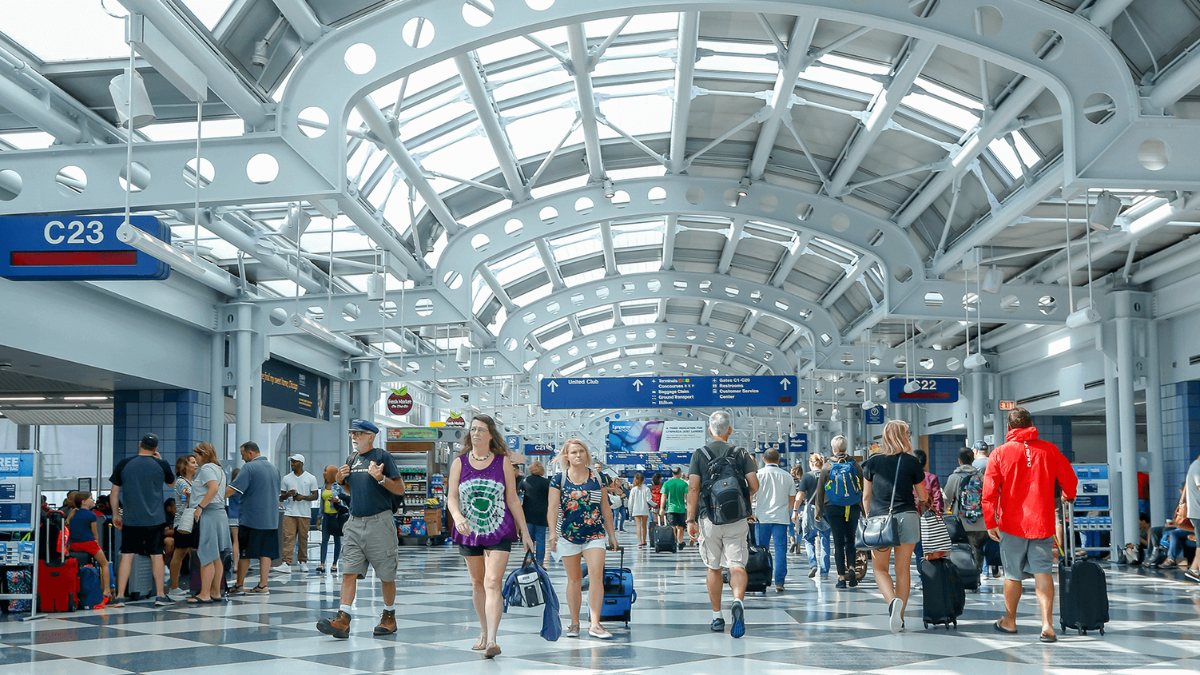 Chicago O'Hare International Airport, the hub for suburban transfers