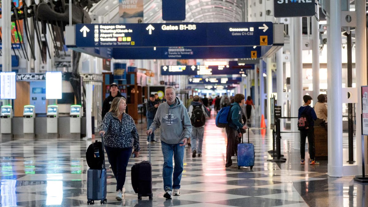 Chicago O'Hare International Airport, the starting point downtown