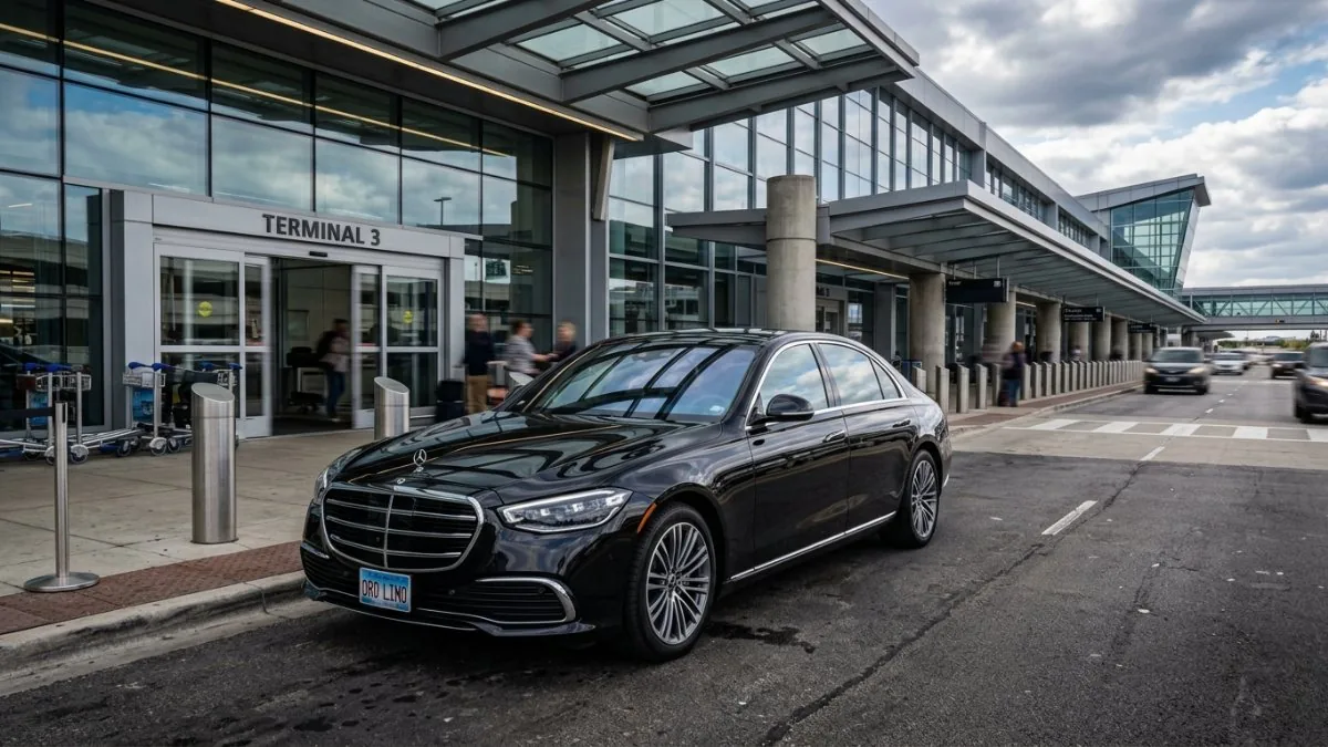 Mercedes-Benz S-Class sedan for O'Hare airport transfers