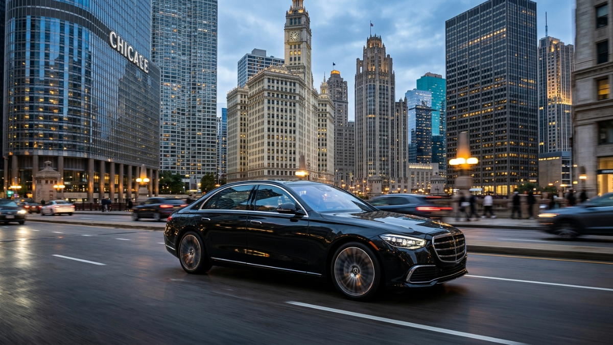 Mercedes-Benz S-Class sedan for Oak Park O'Hare car service