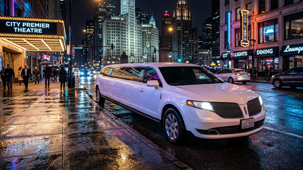 Stretch limousine for Chicago weddings and celebrations